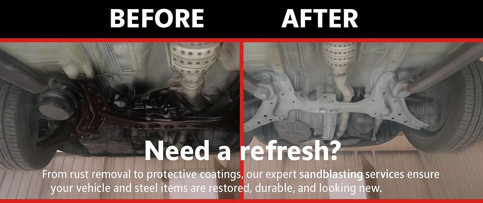 Before and After sandblasting