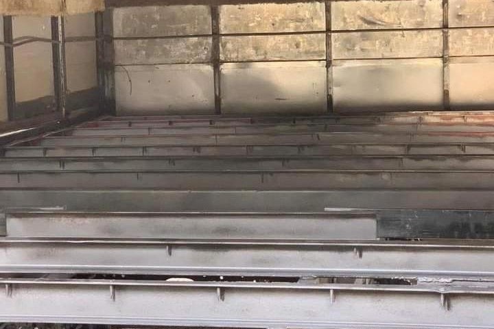 Steel beam sandblasting and restoration